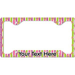 Butterflies & Stripes License Plate Frame - Style C (Personalized)