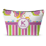 Butterflies & Stripes Makeup Bag - Small - 8.5"x4.5" (Personalized)