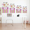 Butterflies & Stripes Matte Poster - Sizes