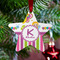 Butterflies & Stripes Metal Star Ornament - Lifestyle