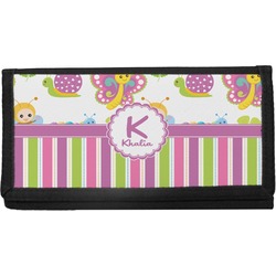 Butterflies & Stripes Canvas Checkbook Cover (Personalized)