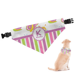 Butterflies & Stripes Dog Bandana - Large (Personalized)