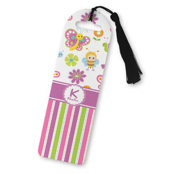 Butterflies & Stripes Plastic Bookmark (Personalized)