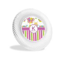Butterflies & Stripes Plastic Party Appetizer & Dessert Plates - 6" (Personalized)