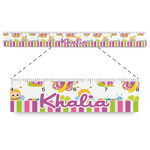 Butterflies & Stripes Plastic Ruler - 12" (Personalized)