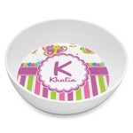 Butterflies & Stripes Melamine Bowl - 8 oz (Personalized)