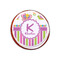 Butterflies & Stripes Printed Icing Circle - XSmall - On Cookie