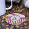 Butterflies & Stripes Round Paper Coaster - Front