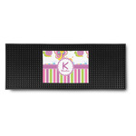 Butterflies & Stripes Rubber Bar Mat (Personalized)