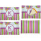 Butterflies & Stripes Set of Rectangular Appetizer / Dessert Plates