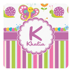 Butterflies & Stripes Square Decal - XLarge (Personalized)