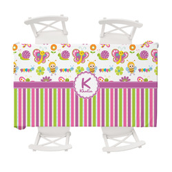Butterflies & Stripes Tablecloth - 58"x102" (Personalized)