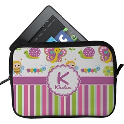 Butterflies & Stripes Tablet Case / Sleeve - Small (Personalized)