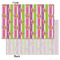 Butterflies & Stripes Tissue Paper - Heavyweight - Small - Front & Back