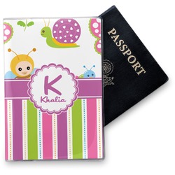 Butterflies & Stripes Vinyl Passport Holder (Personalized)