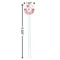 Butterflies & Stripes White Plastic 5.5" Stir Stick - Round - Dimensions