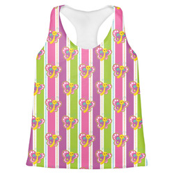 Butterflies & Stripes Womens Racerback Tank Top - Large