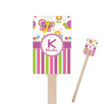 Butterflies & Stripes Rectangle Wooden Stir Sticks (Personalized)