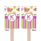 Butterflies & Stripes Wooden 6.25" Stir Stick - Rectangular - Double Sided - Front & Back