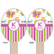 Butterflies & Stripes Wooden Food Pick - Oval - Double Sided - Front & Back