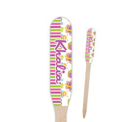 Butterflies & Stripes Paddle Wooden Food Picks - Double Sided (Personalized)
