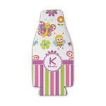 Butterflies & Stripes Zipper Bottle Cooler (Personalized)