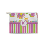 Butterflies & Stripes Zipper Pouch - Small - 8.5"x6" (Personalized)