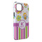 Butterflies & Stripes iPhone 14 Plus Tough Case - Angle