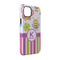 Butterflies & Stripes iPhone 14 Tough Case - Angle