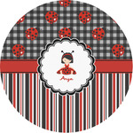 Ladybugs & Stripes Multipurpose Round Labels - 1" (Personalized)