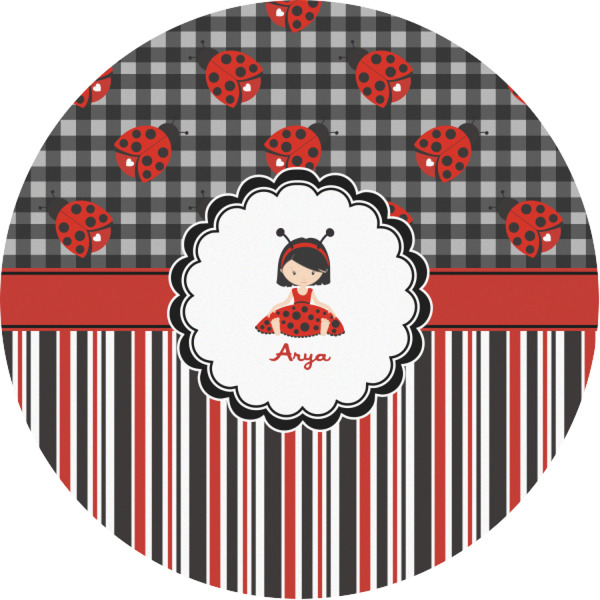 Custom Ladybugs & Stripes Multipurpose Round Labels - 1" (Personalized)