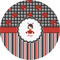 Ladybugs & Stripes 1" Multipurpose Round Labels - Single Sticker