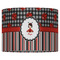 Ladybugs & Stripes 16" Drum Lampshade - FRONT (Fabric)