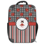 Ladybugs & Stripes 18" Hard Shell Backpack (Personalized)