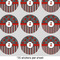 Ladybugs & Stripes 2" Multipurpose Round Labels - Sheet