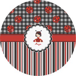 Ladybugs & Stripes Multipurpose Round Labels - 3" (Personalized)