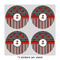 Ladybugs & Stripes 4" Multipurpose Round Labels - Sheet