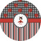 Ladybugs & Stripes 4" Multipurpose Round Labels - Single Sticker