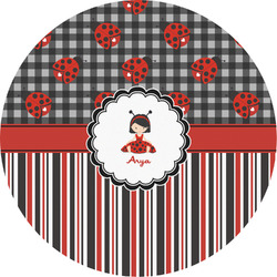 Ladybugs & Stripes Multipurpose Round Labels - 5" (Personalized)