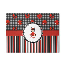 Ladybugs & Stripes 5' x 7' Indoor Area Rug (Personalized)