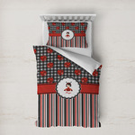 Ladybugs & Stripes Duvet Cover Set - Twin XL (Personalized)