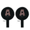 Ladybugs & Stripes Black Plastic 7" Stir Stick - Double Sided - Round - Front & Back