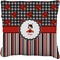 Ladybugs & Stripes Burlap Pillow 22"