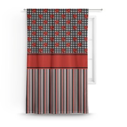 Ladybugs & Stripes Curtain - 50"x84" Panel