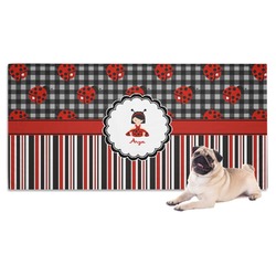 Ladybugs & Stripes Dog Towel (Personalized)