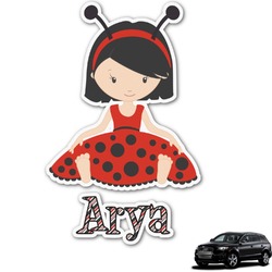Ladybugs & Stripes Graphic Car Decal (Personalized)