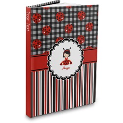 Ladybugs & Stripes Hardbound Journal - 5.75" x 8" (Personalized)