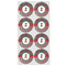 Ladybugs & Stripes Icing Circle - Medium - Set of 8