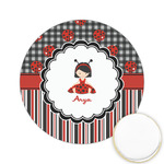 Ladybugs & Stripes Printed Cookie Topper - 2.15" (Personalized)