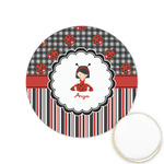 Ladybugs & Stripes Printed Cookie Topper - 1.25" (Personalized)